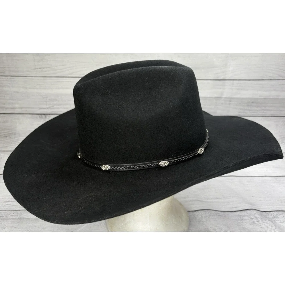 Master Hatters Of Texas MHT Casino Western Cowboy Hat  6 7/8 Black 3X Beaver